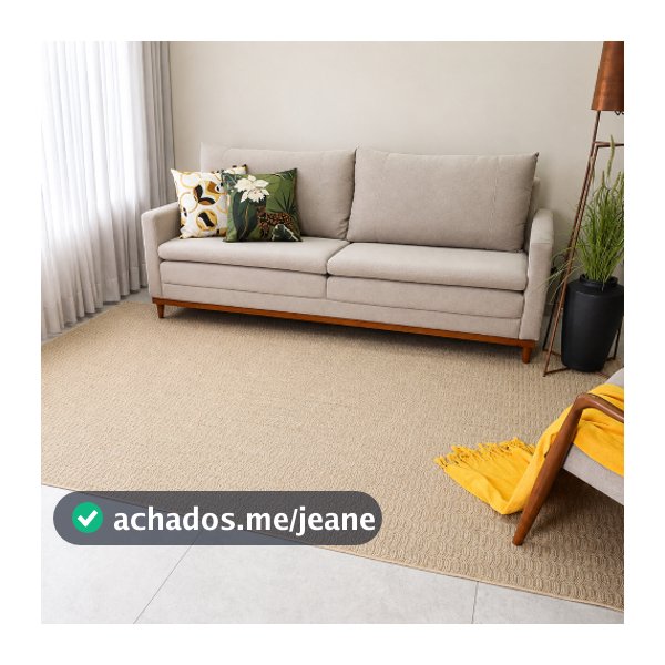 Tapete para Sala 250x200 Sisal Conforto e Sofisticação para Ambientes Amplos