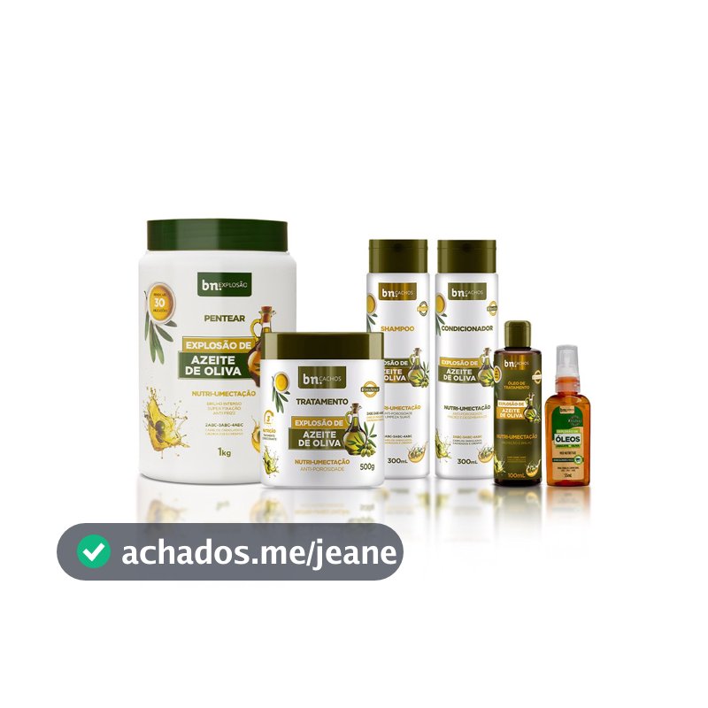 Kit Linha Completa Explosão de Azeite de Oliva + Umectação + Óleo Abacate
