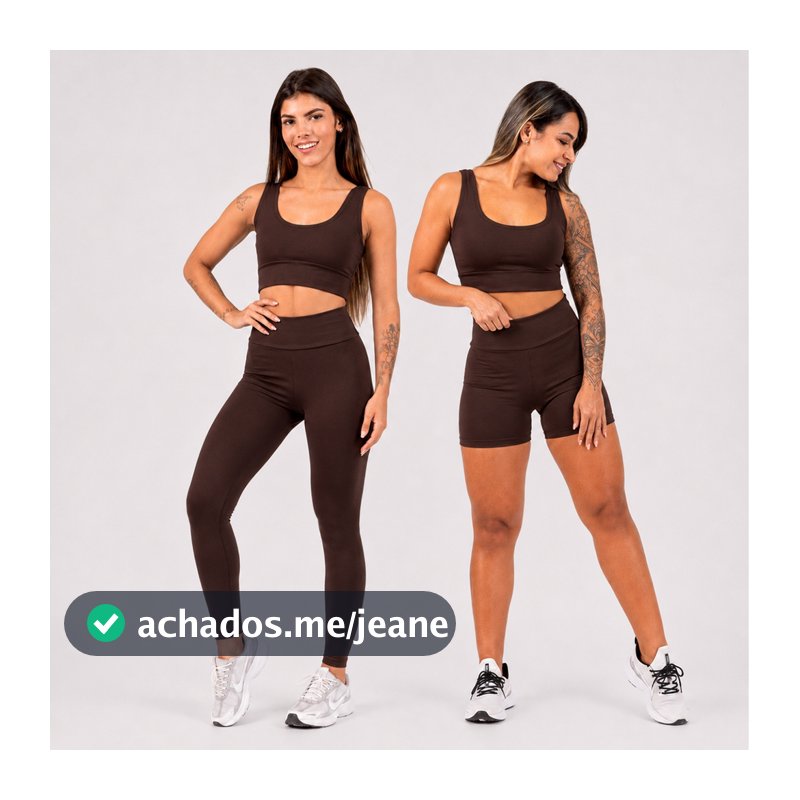 Kit 3 Peças Academia Fitness com Calça Legging, Top e Short Zero Transparencia