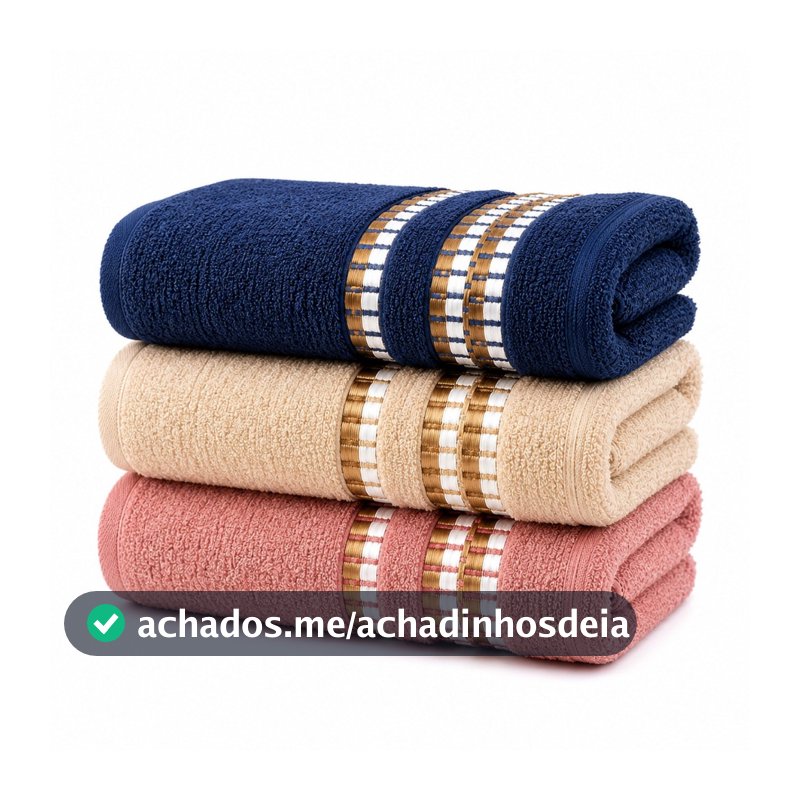 kit 03 Toalha de Banho modelo dallas 100% Algodão Absorção Alta laune Haus
