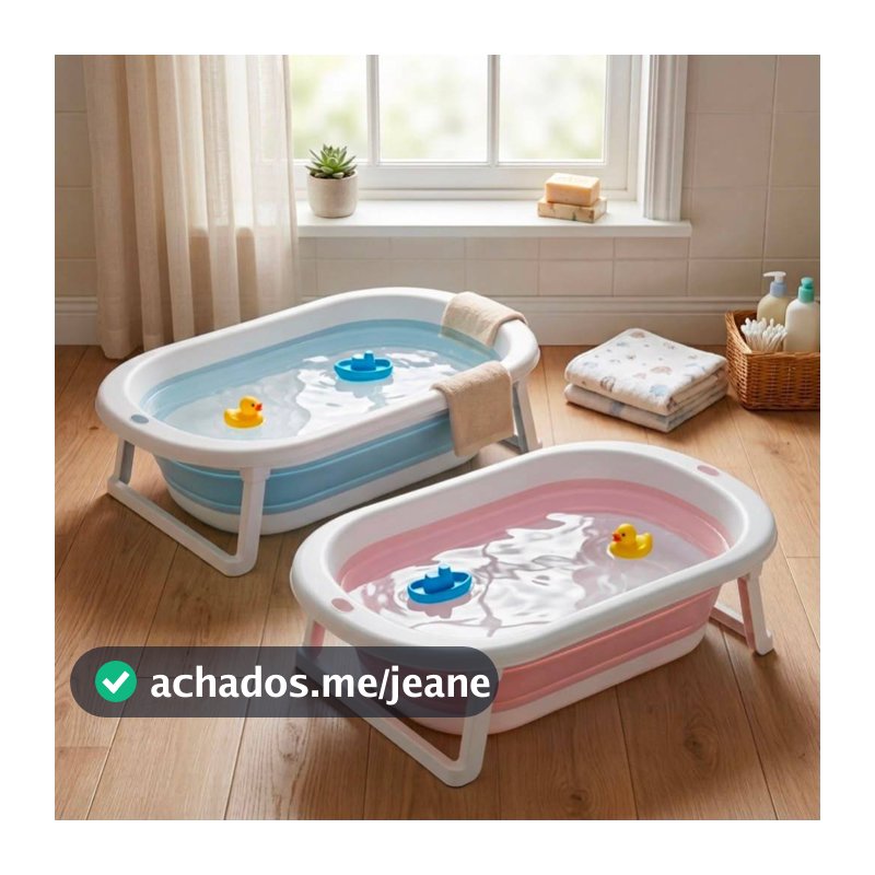Banheira Retrátil Dobrável Em Silicone De Bebe