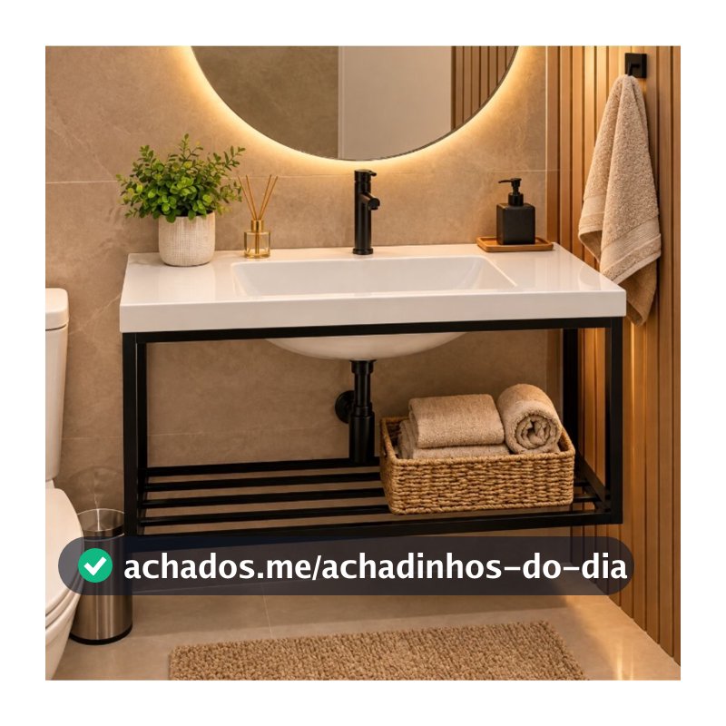 Gabinete de Banheiro Industrial 60cm Com Cuba Incluso Design Moderno e Compacto