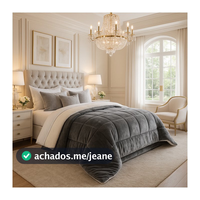 Coberdrom Edredom Queen Casal Sherpa  - 2.40x2.20 - Macio e Elegante