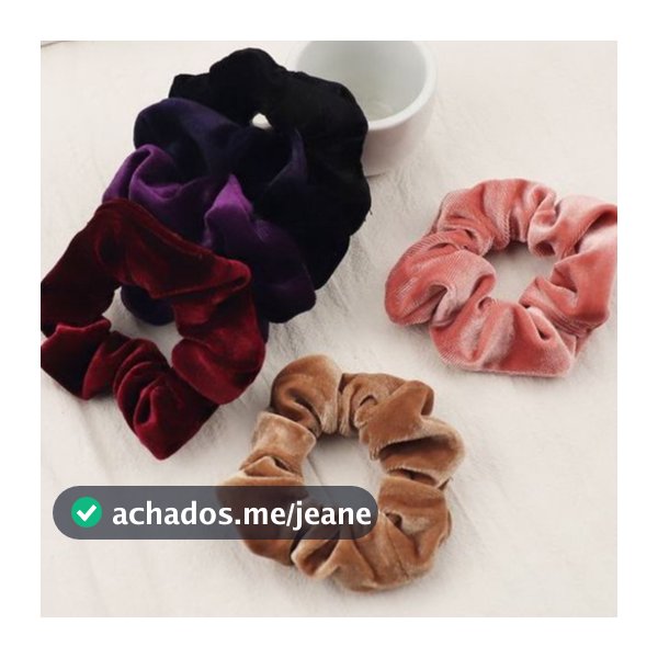 kit 12 unidades Scrunchies de Veludo elástico de cabelo-DIVERSAS CORES