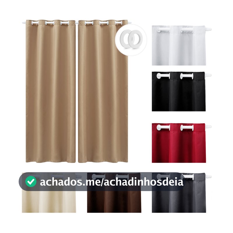 Cortina Porta Balcão Sala e Quarto Jasmim 2.80x 2.20 Metros Promoção