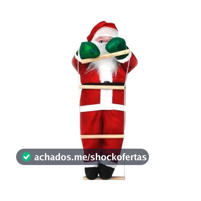 Papai Noel Natal Subindo Escada 60 Cm Enfeite Escalador