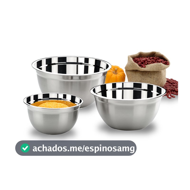 Conjunto De Tigelas Brinox Suprema 3 Peças Aço Inox
