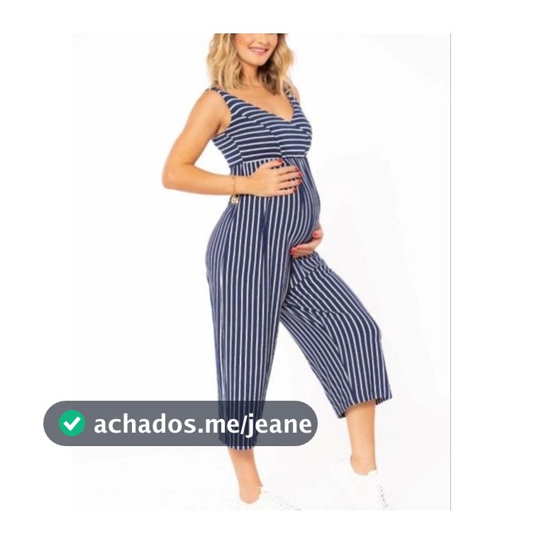 Macacão pantacourt para gestante M