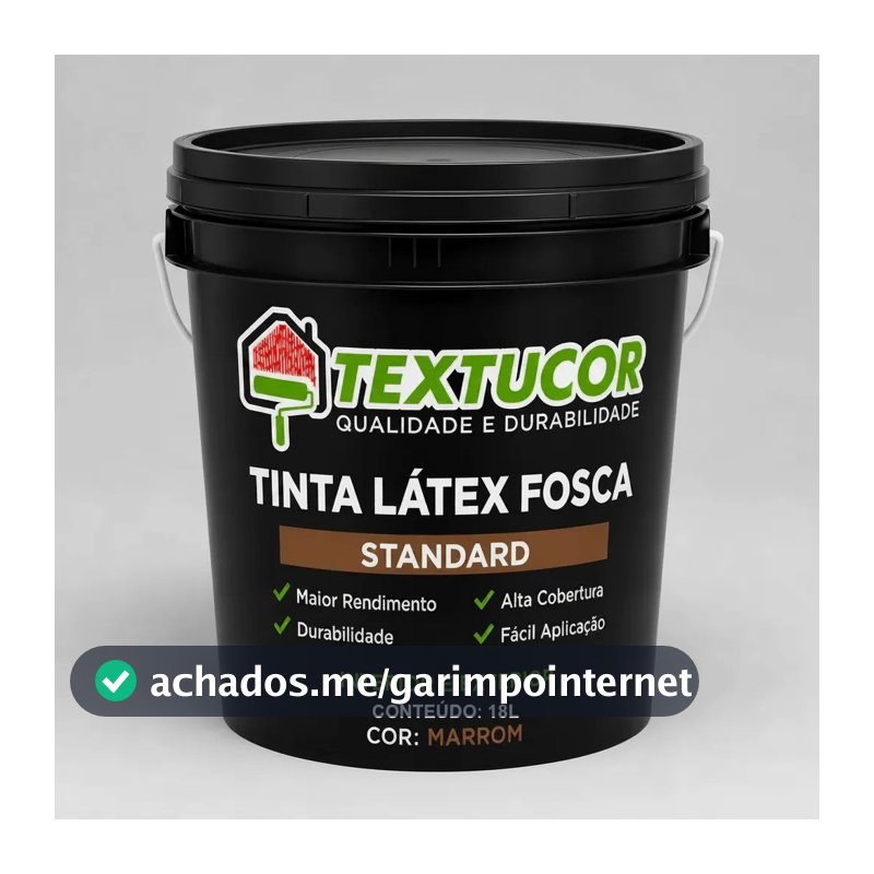Tinta Acrílica Látex Fosca 18l Marrom Uso Interno E Externo