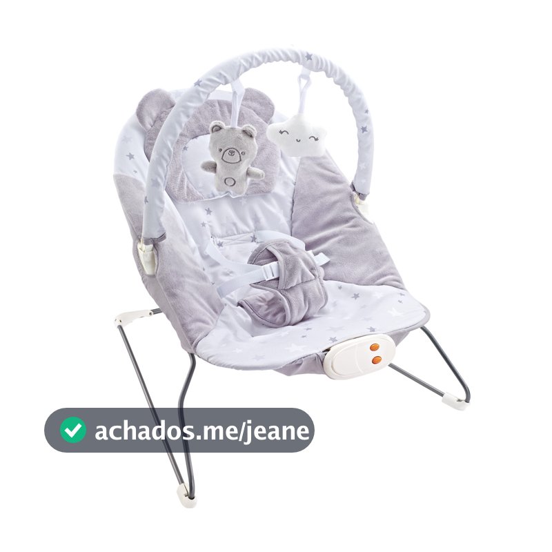 Cadeira Descanso Bebê Musical Polar Skyline Cinza Maxi Baby