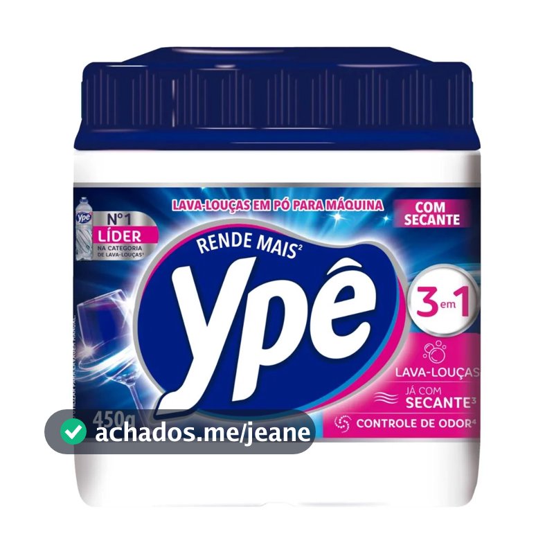Detergente Maquina De Lava Louças Ypê Pó 18 Lavagens 450g