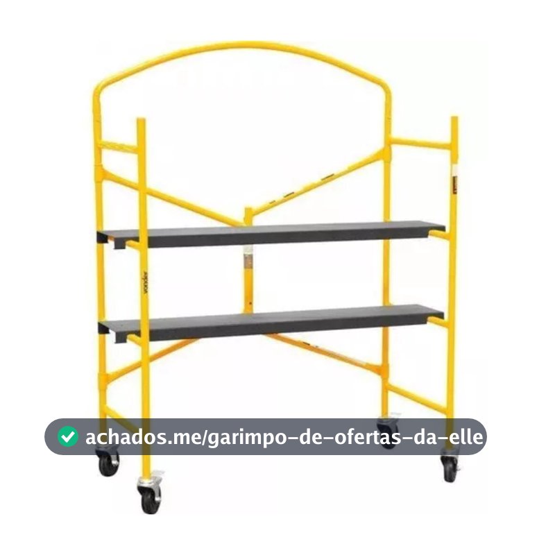 Andaime Dobrável Portátil 225kg Com 2 Plataformas - Vonder