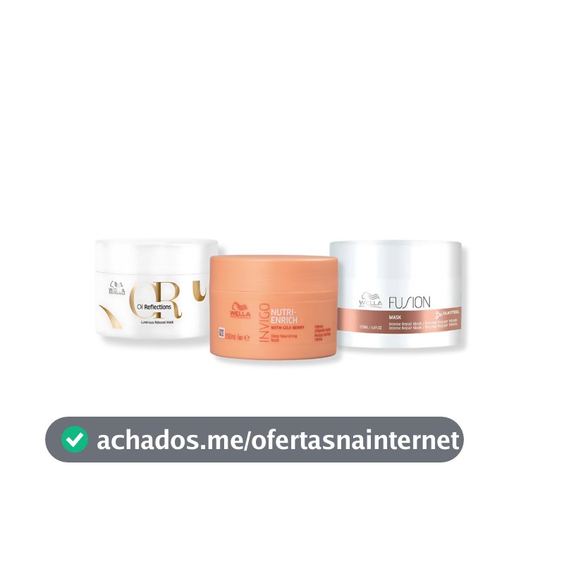 Kit Wella - Cronograma ( Máscara Enrich 150g , Máscara Oil Reflections 150g e Máscara Fusion 150g)