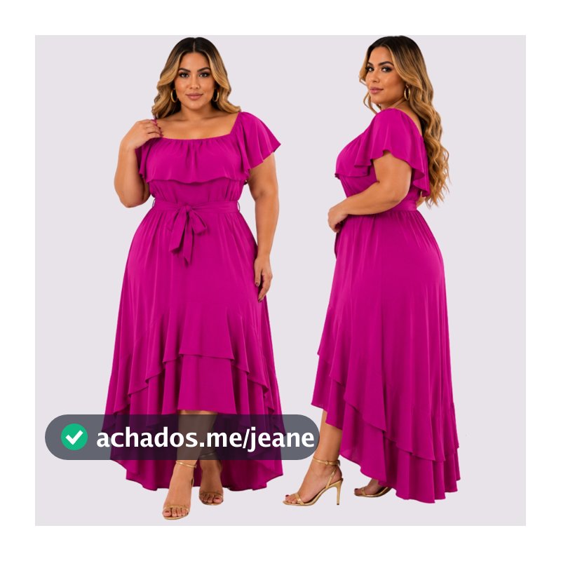 Vestido Ciganinha ombro a ombro babados ciganinha,Mullet cauda de peixe sereia.Moda evangelica Cristã,leve e confortavel