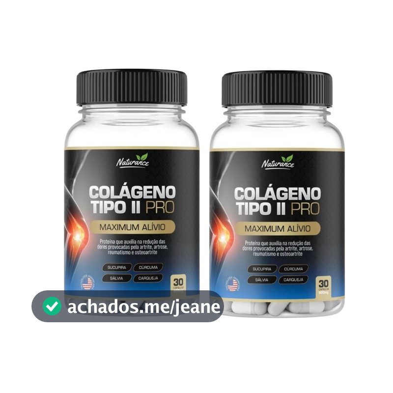 100% Original Colágeno Tipo 2 Pró + Magnésio Dimalato | 2 Potes