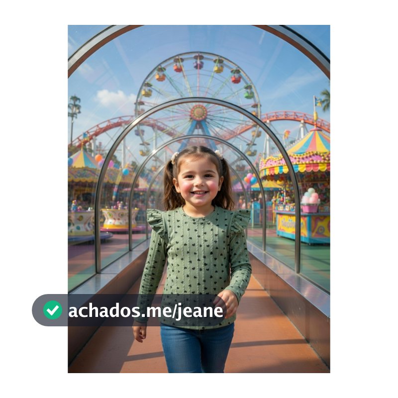 Blusinha Coração Infantil feminina Manga Longa  Com Babado no Ombro Ribana Premium