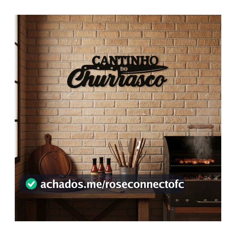 Cantinho do churrasco em MDF 3MM | Quadro decorativo | acompanha dupla face