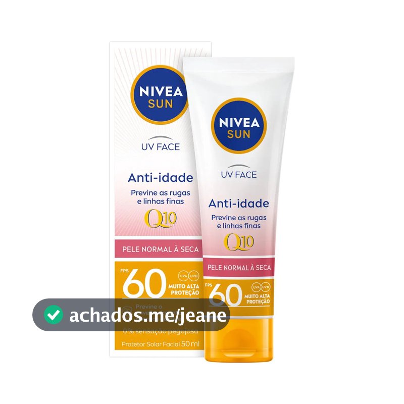 NIVEA SUN Protetor Solar UV Face Q10 Anti-Idade FPS 60 50ml