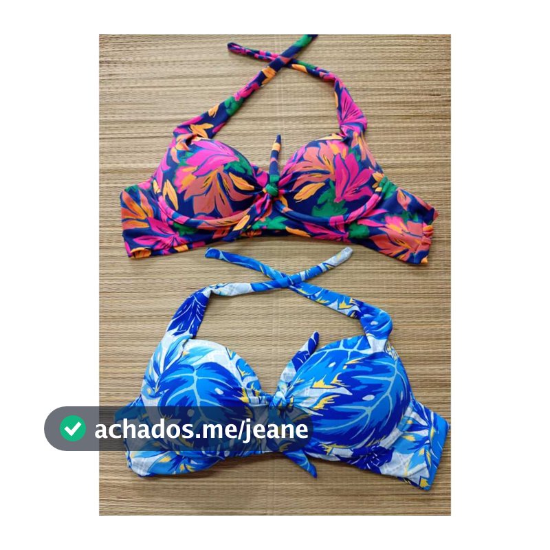 Sutiã Biquíni Top Com Bojo Sustentação Reforçado Plus Size Moda Praia Piscina Academia Confecção Própria Atacado