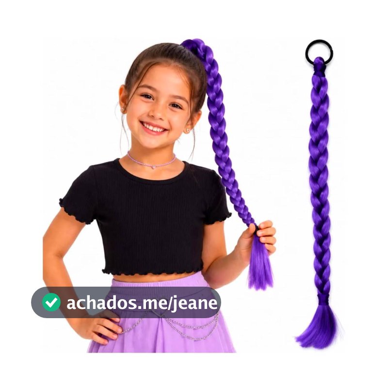 Trança Roxa Guerreiras Do Kpop Rumi Fantasia Cabelo Aplique