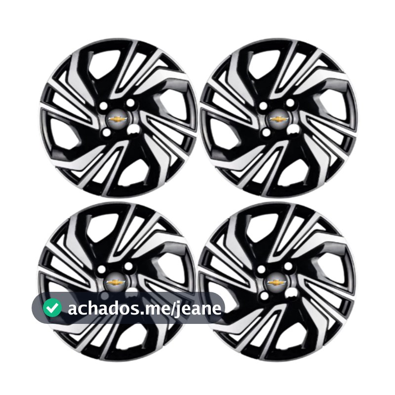 Kit 4 Calotas esportiva Aro 14 Onix Prisma Celta Corsa Montana