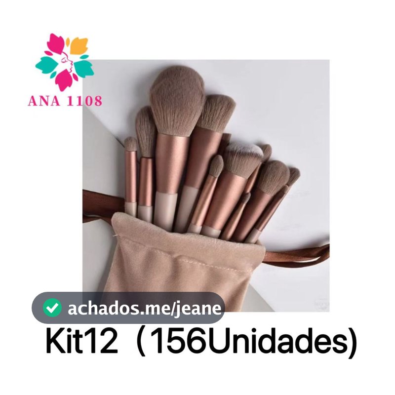 ANA1108 -12 Kits de 13 Conjunto Pincéis De Maquiagem Contorno Kabuki Profissional