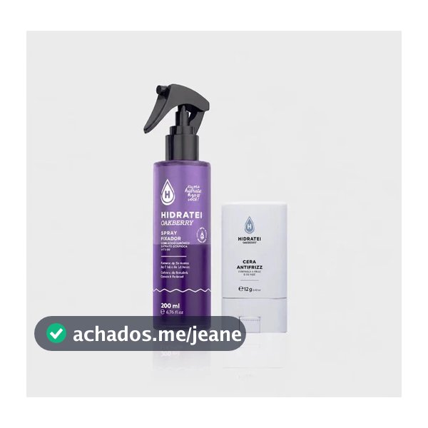 Kit Fixa Tudo Hidratei Spray Fixador 200ml e Cera Antifrizz 12g