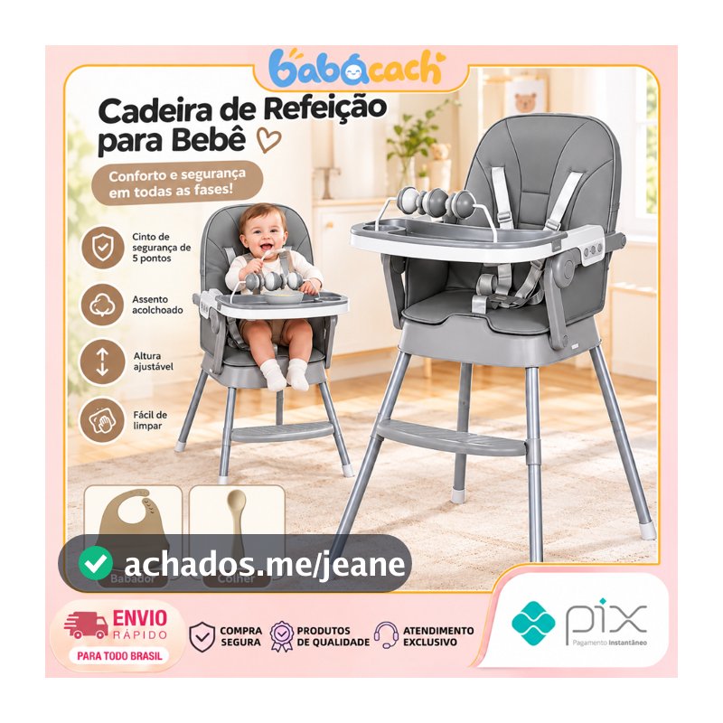 Portable Baby Feeding Chair with Reclining and Double Tray, 50kg Capacity.
