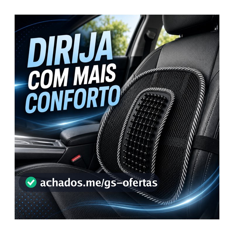 Encosto Lombar Ergonômico com Cinta para Cadeira Escritório Carro Banco Apoio de Coluna Ajustável