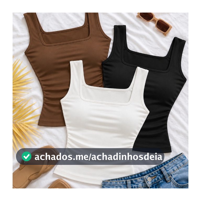 Kit  Regatas Femininas Forradas Laforet Blusa Social Sem Transparência Básica Trabalho Dia a Dia Verão