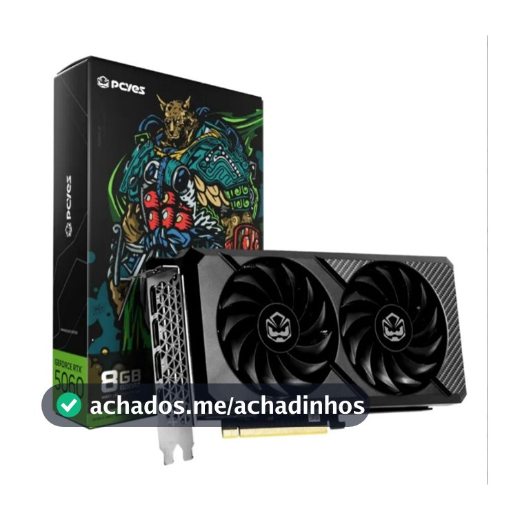 Placa De Vídeo Pcyes Rtx 5060 8gb Gddr7 128bit Gamer