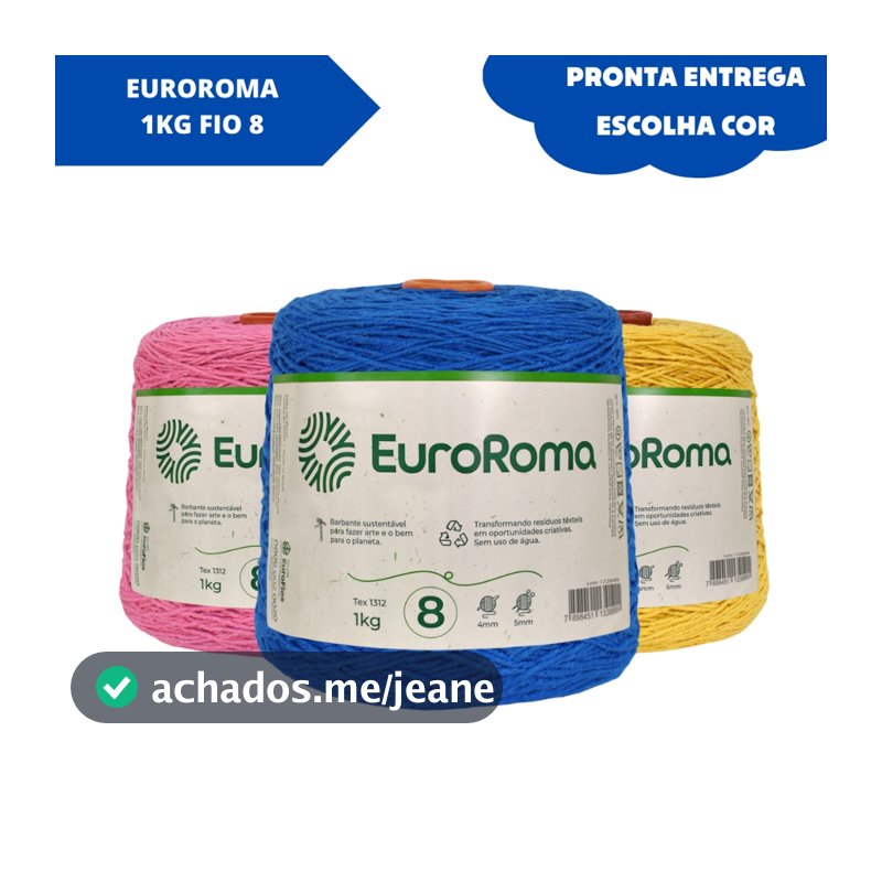 BARBANTE EUROROMA EUROFIOS 1 KG FIO 8