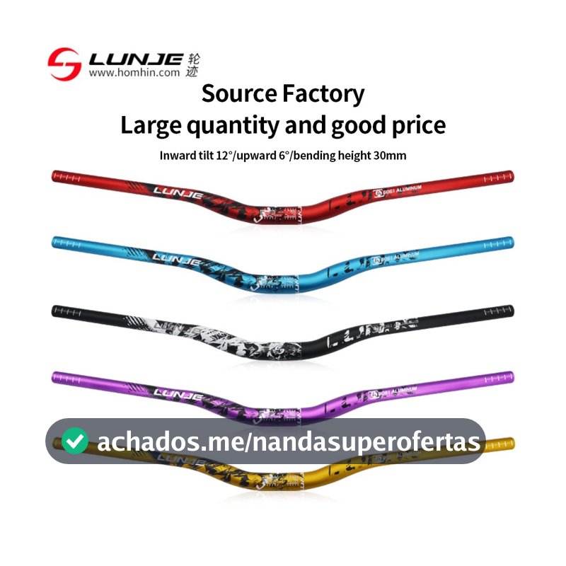 Lunje guidão de bicicleta em liga de alumínio 780mm, nível de corrida profissional preto