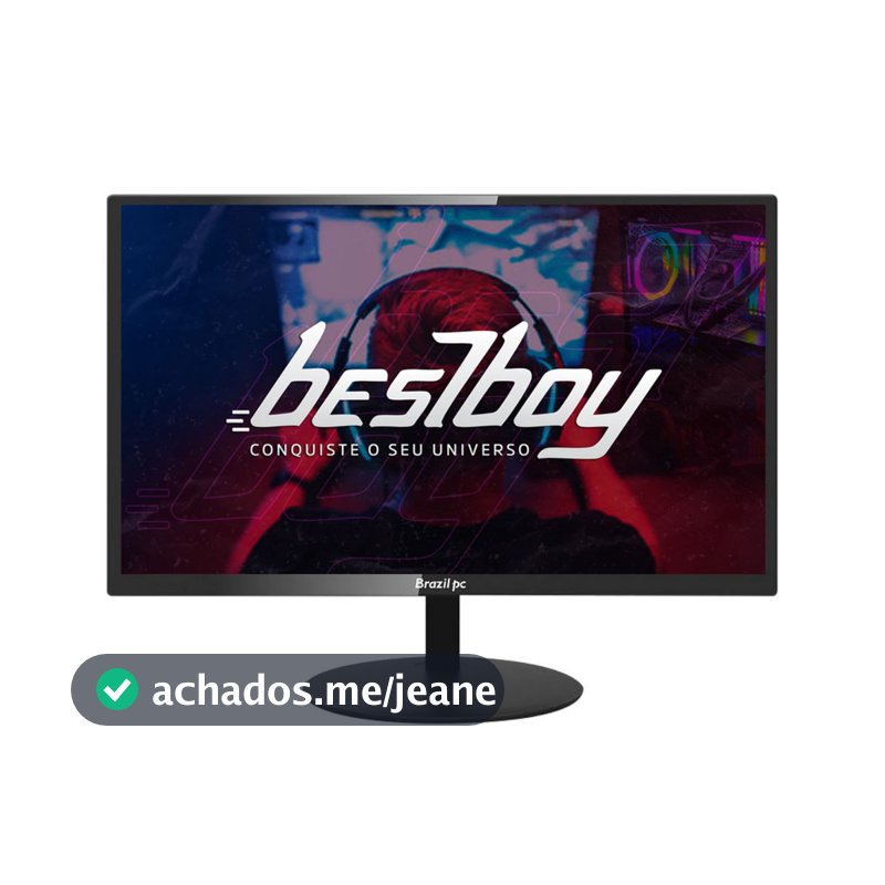 Monitor Brazilpc 19 Polegadas Led Widescreen 60hz Hdmi/vga Bpc-19we02-b Preto