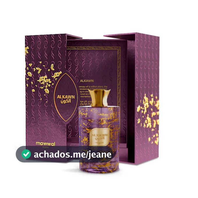 Perfume Árabe Mawwal Alkawn Unissex 100ml Eau de Parfum Feminino Masculino Fragrância Refinada Dia e Noite