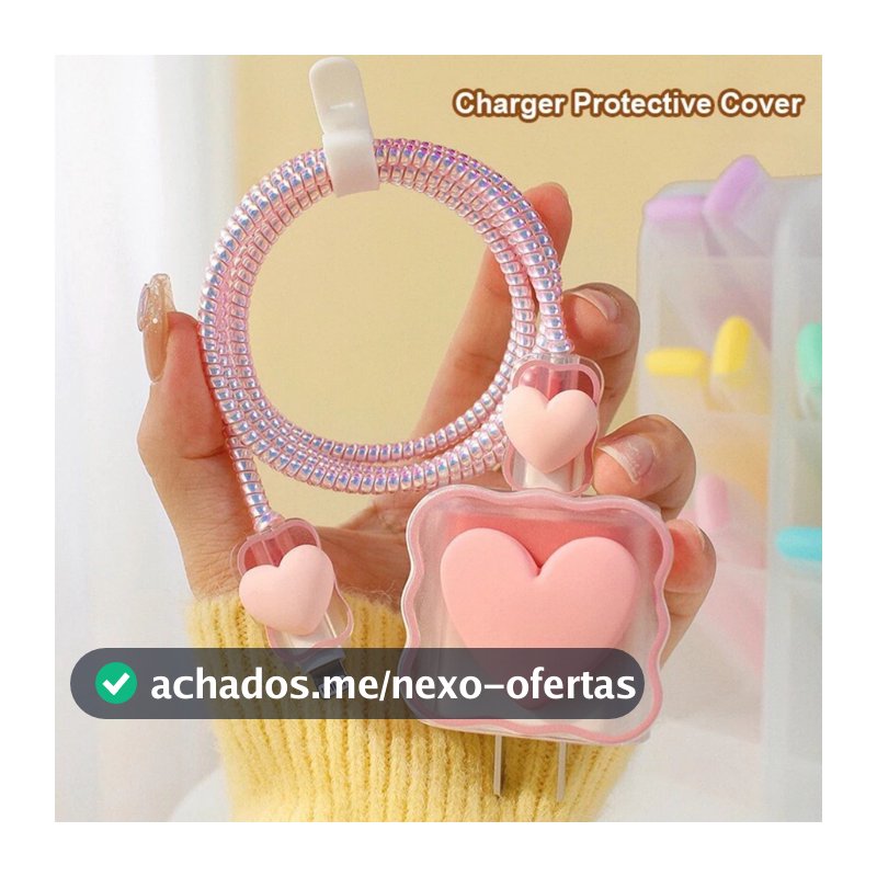 Protetor De Caixa De Carregador De Silicone Com Enrolamento De Cabo Para Adaptador iP 18W/20W