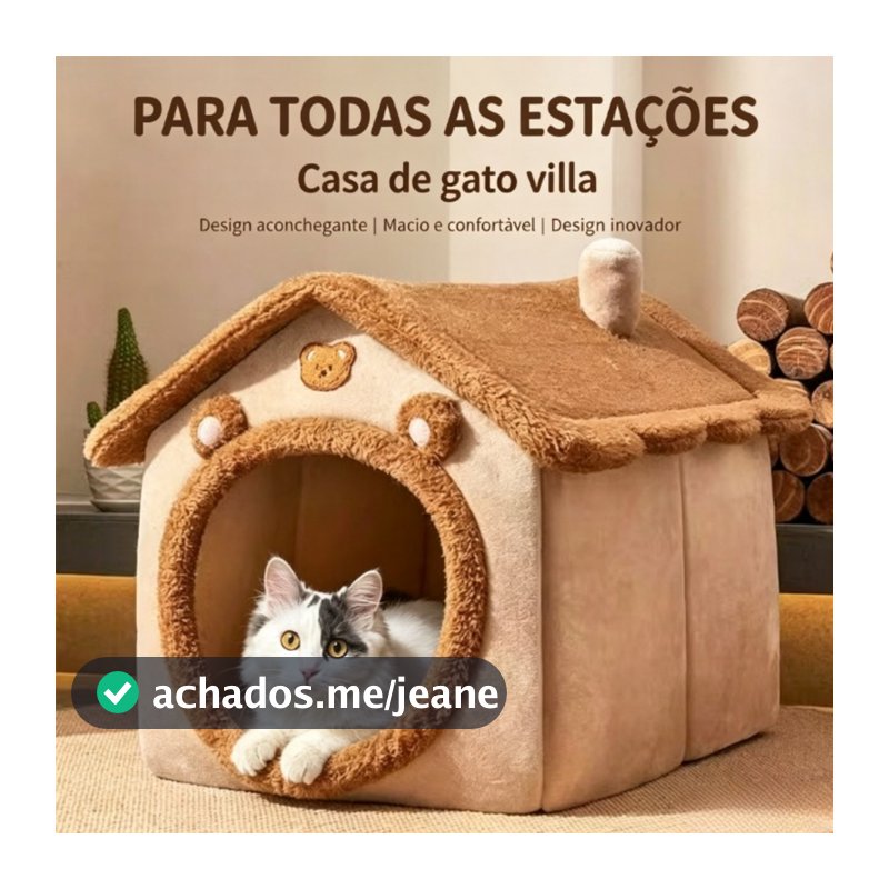 Casinha aconchegante para gatos, cama de pelúcia, ninho macio para pets