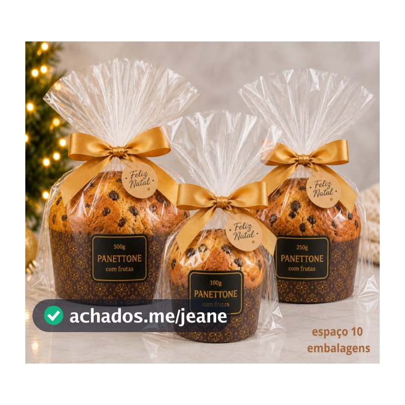 50 saquinho para PANETONE 500g 250g e 100g saco plástico transparente virgem de alta qualidade