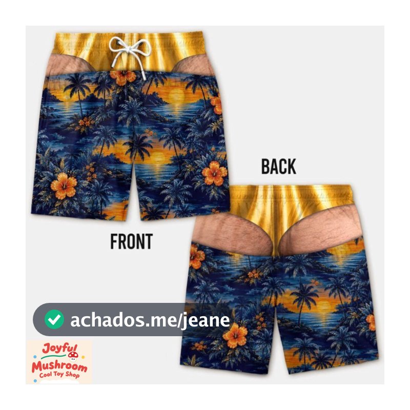 Sucesso na internet: Shorts de praia abstratos de secagem rápida com estampas divertidas e originais, shorts com efeito