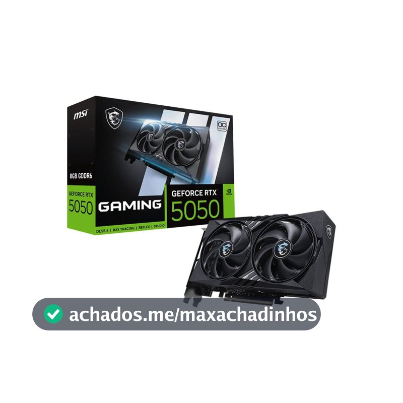Placa de Vídeo MSI NVIDIA GeForce  RTX 5050 GAMING OC  8G  912-V538-009