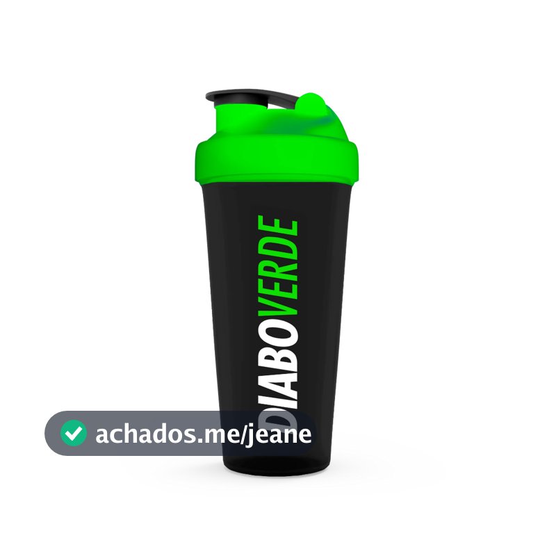 Coqueteleira Fumê Tampa Verde 600ml - Diabo Verde - FTW