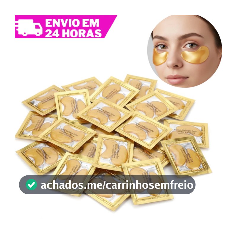 Kit Máscaras Colágeno Trata Olheiras Adesivo Antirrugas Gel Pads Skin Care Tratamento Olhos