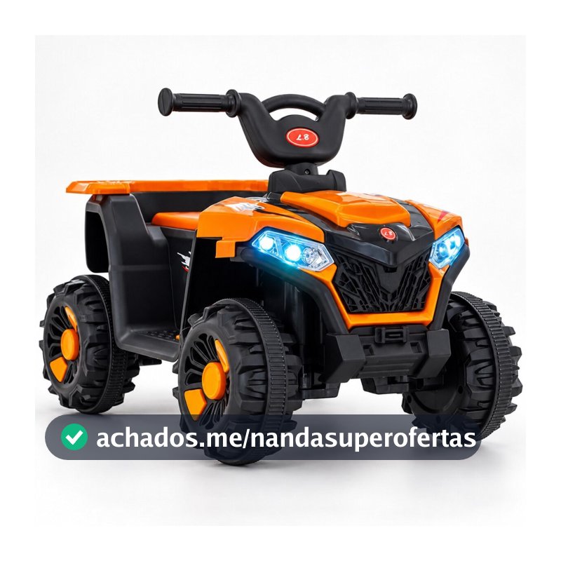 Mini Quadriciclo Infantil Elétrico Zippy Toys 6V Luz Som USB Frente e Ré Até 30kg
