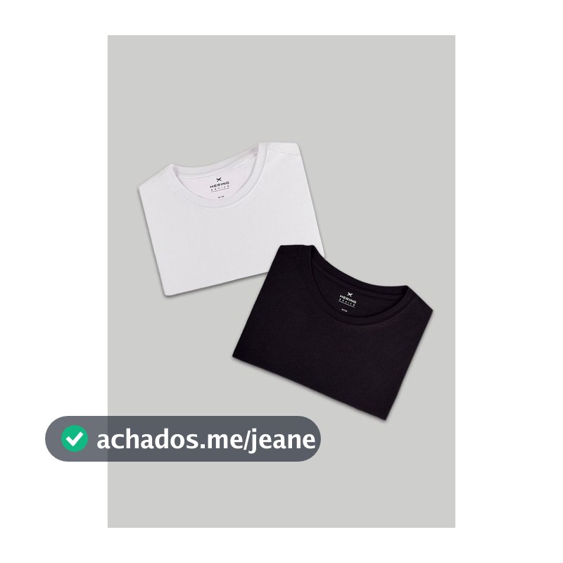 Kit Com 2 Camisetas Masculinas Básicas Slim Hering