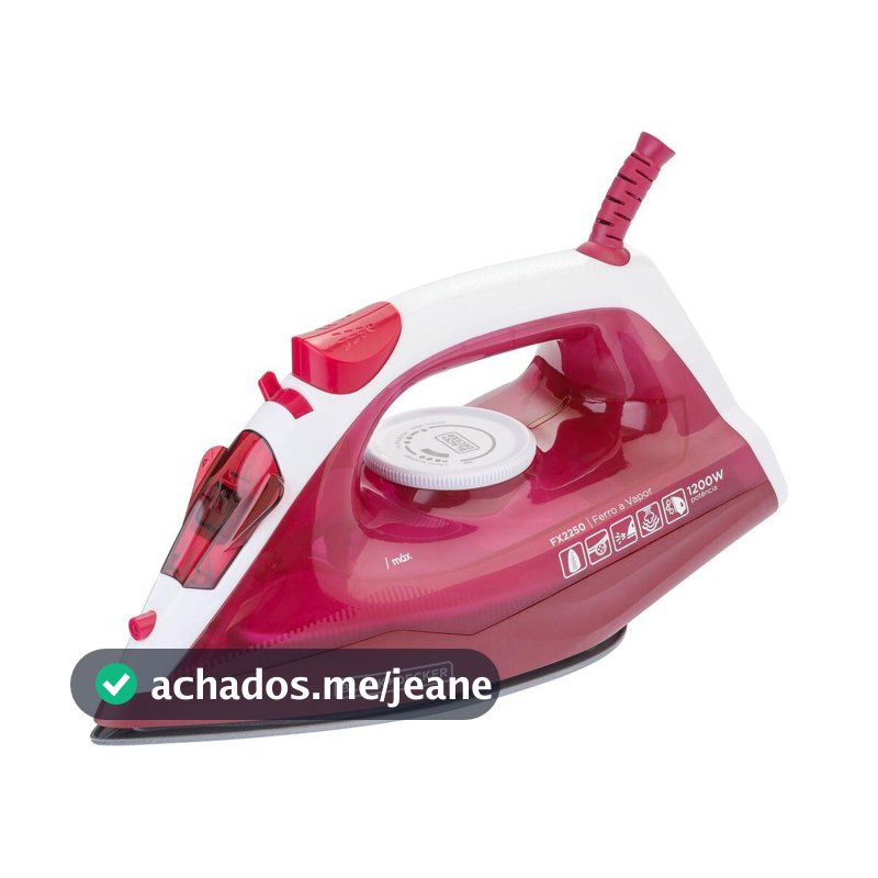 Ferro de Passar Roupa a Vapor Black Decker FX2250 127V Spray Frontal