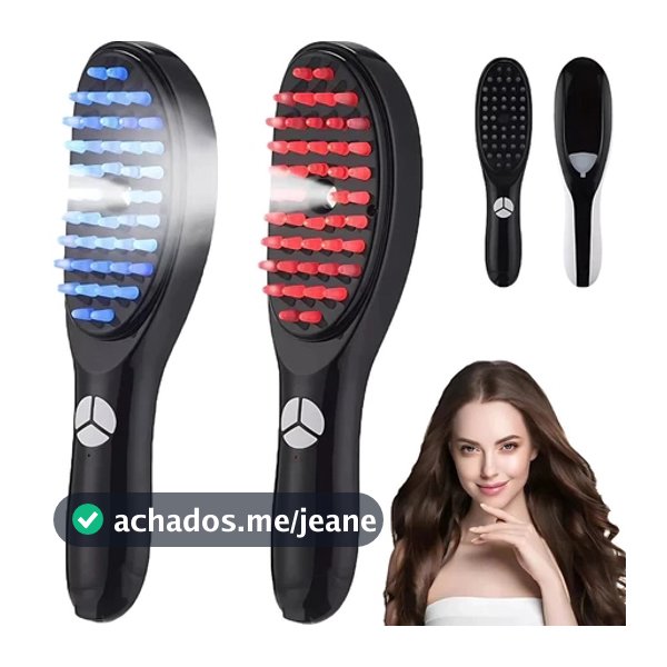 Escova 4 em 1 Massageadora a Laser Tratamento Capilar Anti Queda de Cabelo