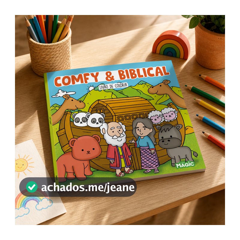 Livro Tik Tok Comfy and Biblical com 24 desenhos - Livro de Colorir