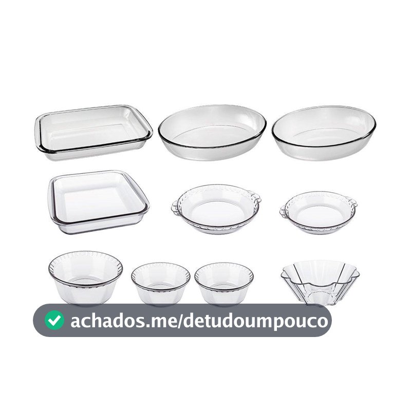 Conjunto de Assadeiras e Formas Marinex 10 Peças