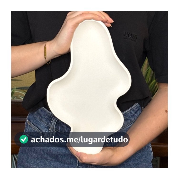 Bandeja Nuvem Ondulada – Feita à Mão em Cimento Ecológico | Organizador Minimalista