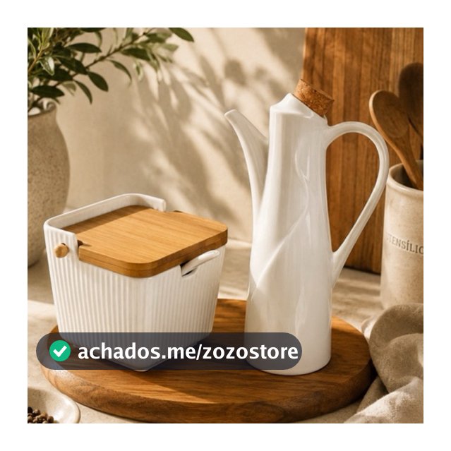 Kit Azeiteiro/Galheteiro Oasis de Cerâmica + Saleiro de Cerâmica  Hauskfraft